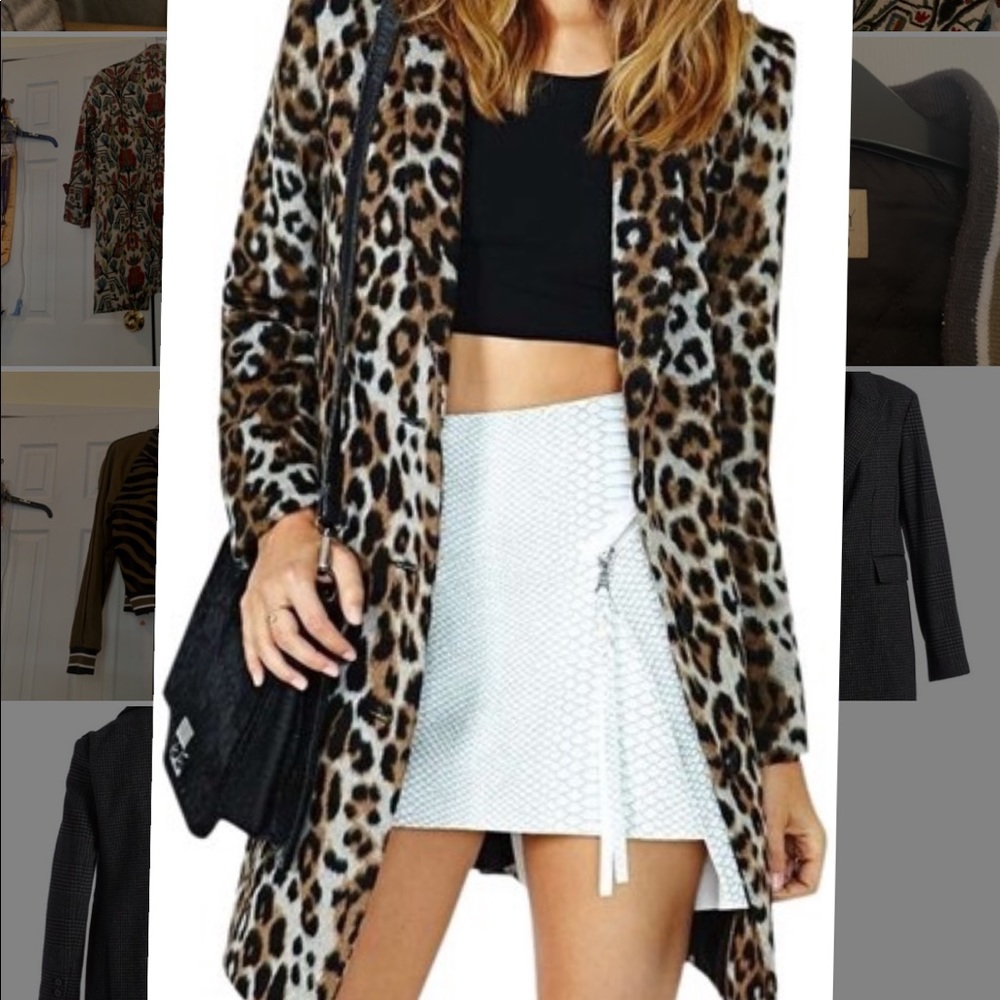 Animal Print Long Coat